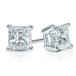 SOLD - 0.50ctw I SI2 Princess Cut Diamond Stud Earrings