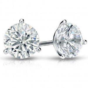 SOLD - 1.11ctw J/K VVS1 Round Brilliant Cut Diamond Stud Earrings - GIA Certified