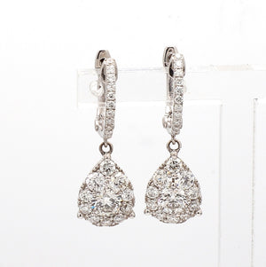 SOLD - 1.61ctw Round Brilliant Cut Diamond Earrings