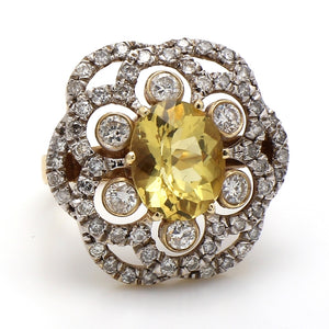 2.92ct Oval Cut, Citrine Ring