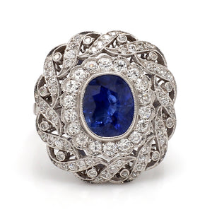 2.77ct Oval Cut Sapphire Ring