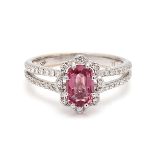 1.12ct Oval Cut Pink Spinel Ring