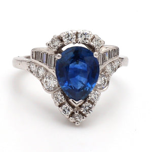 SOLD - 2.49ct Pear Cut, Sapphire Ring