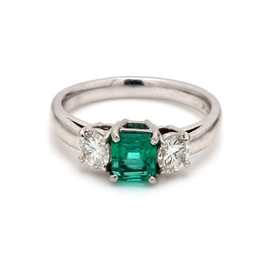 0.75ct Emerald Cut, Emerald Ring
