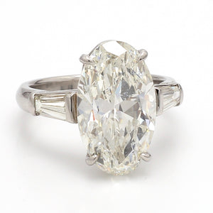SOLD - 7.08ct J SI1 Oval Cut Diamond Ring - GIA Certified