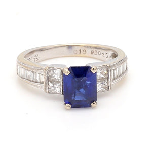 SOLD - 1.51ct Emerald Cut, Sapphire Ring