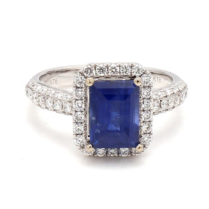 SOLD - 2.45ct Emerald Cut, Sapphire Ring