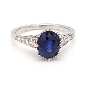 SOLD - 2.04ct Oval Cut, Sapphire Ring