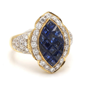 SOLD - 1.75ctw Diamond and Sapphire Ring