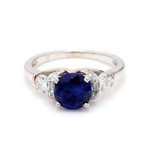 SOLD - 1.46ct Round Brilliant Cut, Sapphire Ring