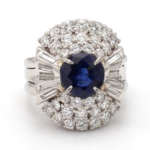 2.98ct Round Brilliant Cut Sapphire Ring