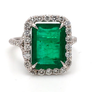 5.93ct Emerald Cut, Emerald Ring