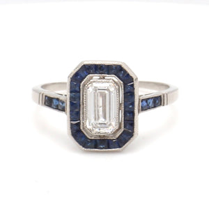 SOLD - 0.78ct Emerald Cut Diamond Ring
