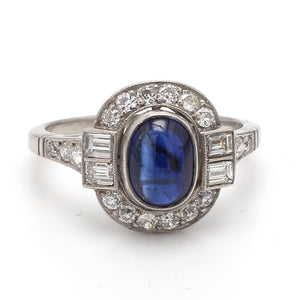 SOLD - 1.50ct Oval Cabochon Cut, Sapphire Ring