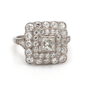 SOLD - 1.78ctw French and Round Brilliant Cut Diamond Ring