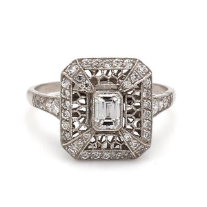 0.31ct Emerald Cut Diamond Ring