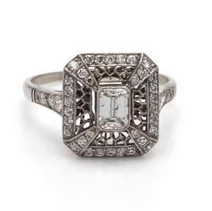 SOLD - 0.40ct Emerald Cut Diamond Ring