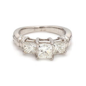 1.50ctw Princess Cut Diamond, 3-Stone Ring
