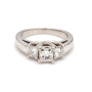 1.00ctw Princess Cut Diamond, 3-Stone Ring