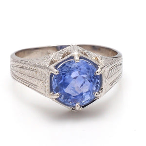 SOLD - 4.40ct Round Brilliant Cut, Sapphire Ring