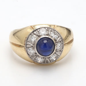SOLD - 2.20ctw Round Cabochon Sapphire Ring