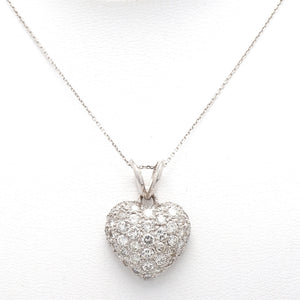 SOLD - 2.70ctw Round Brilliant Cut Diamond, Heart Pendant
