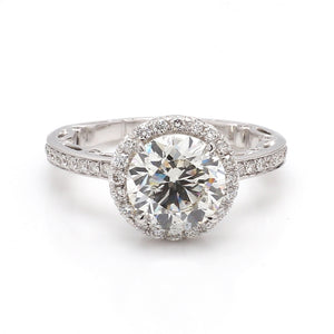 SOLD - 3.11ct H SI2 Round Brilliant Cut Diamond Ring - GIA Certified