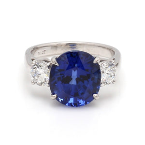 SOLD - 6.76ct Oval Cut Sapphire Ring - AGL Certified
