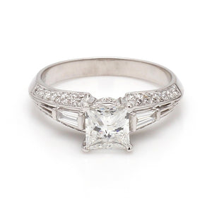 SOLD - 1.09ct D SI1 Princess Cut Diamond Ring - EGL Certified