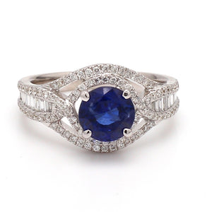 1.76ct Round Brilliant Cut, Sapphire Ring
